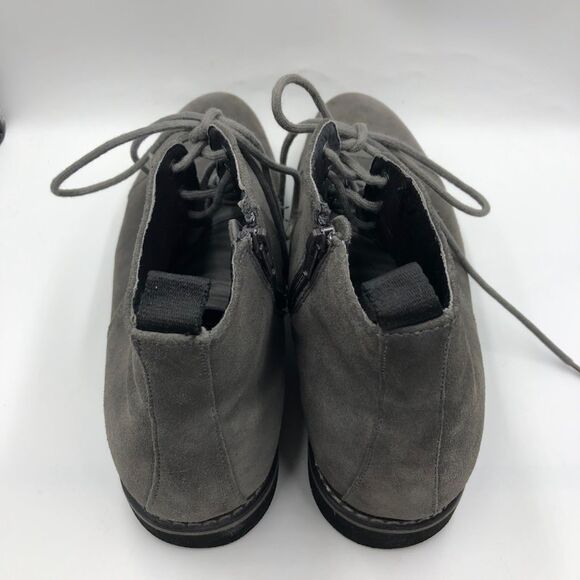 GBX Men's Gray Suede Leather Ankle Boots Cap Toe Yukka Side Zip 11M Footwear - Picture 8 of 15